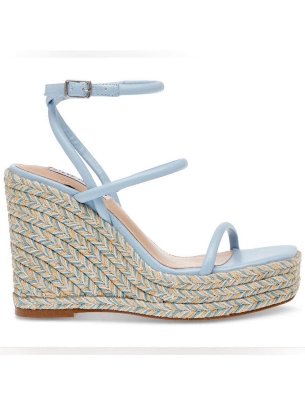 Steve Madden Pastel Blue Strappy Espadrille Sandals - Picture 2 of 7